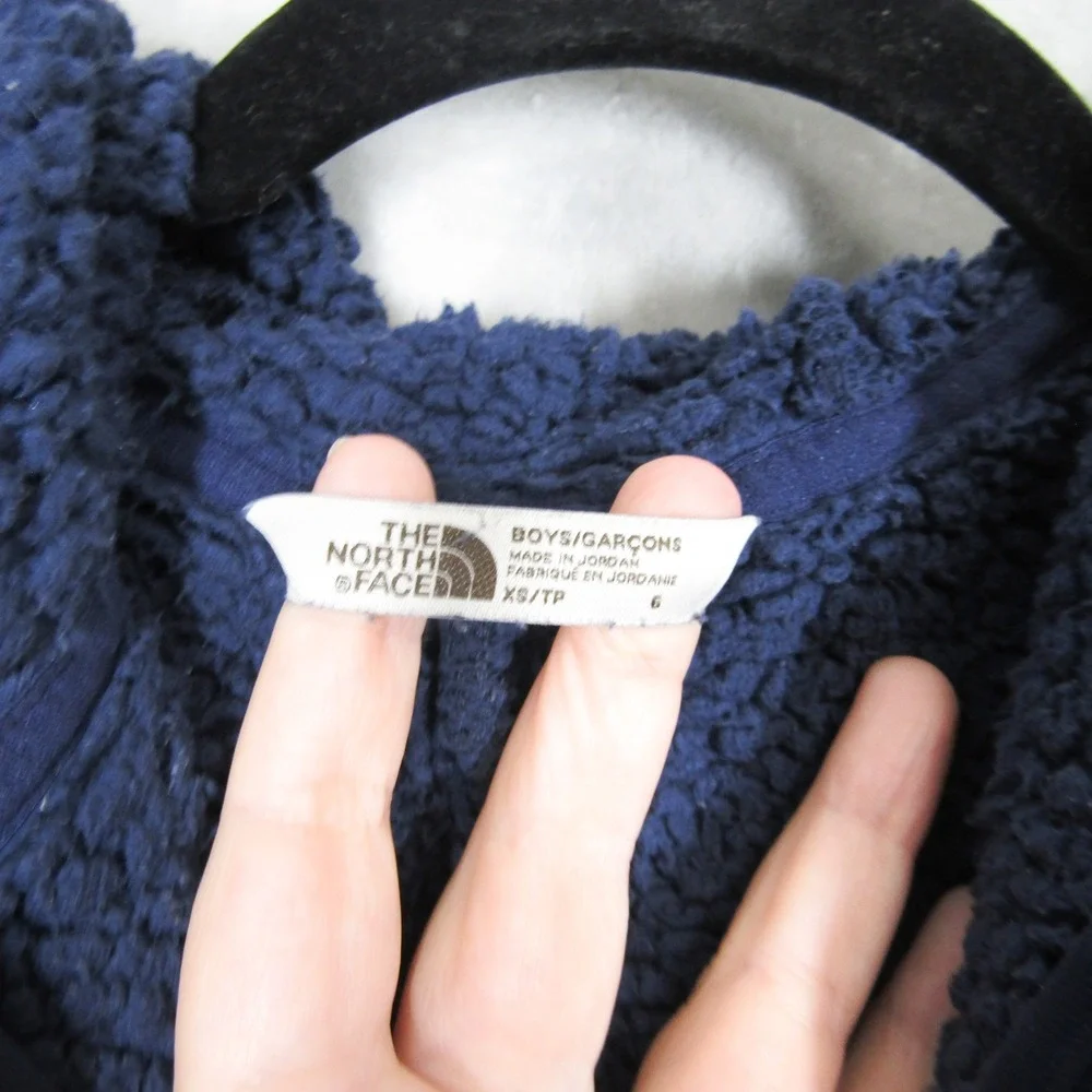 The North Face Boys XS 6 Blue Fleece Pullover Hoodie Jacket
